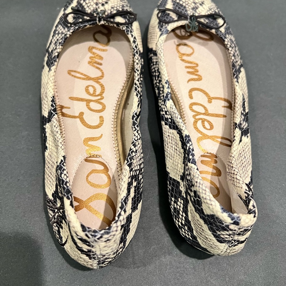 Sam Edelman Women's Black and Cream Ballet Flats